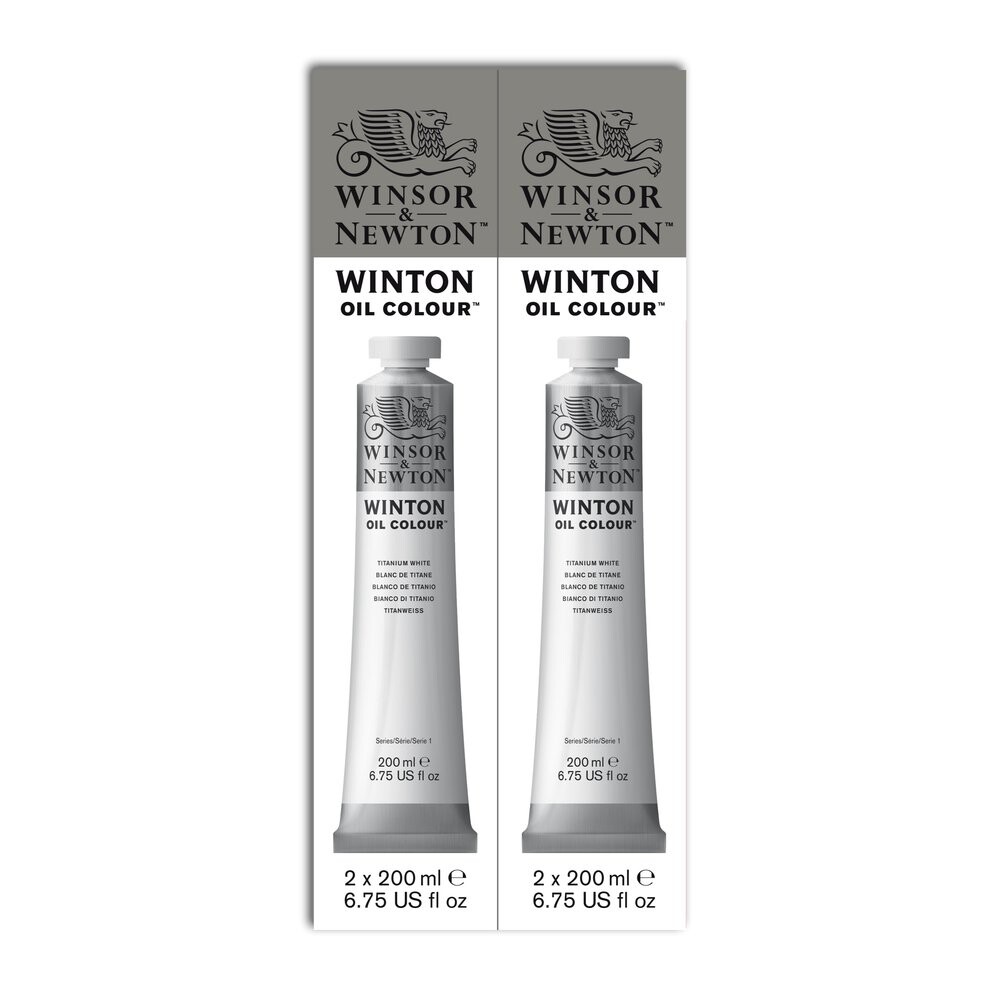 Sada olejových farieb titánová biela 2ks Winsor & Newton