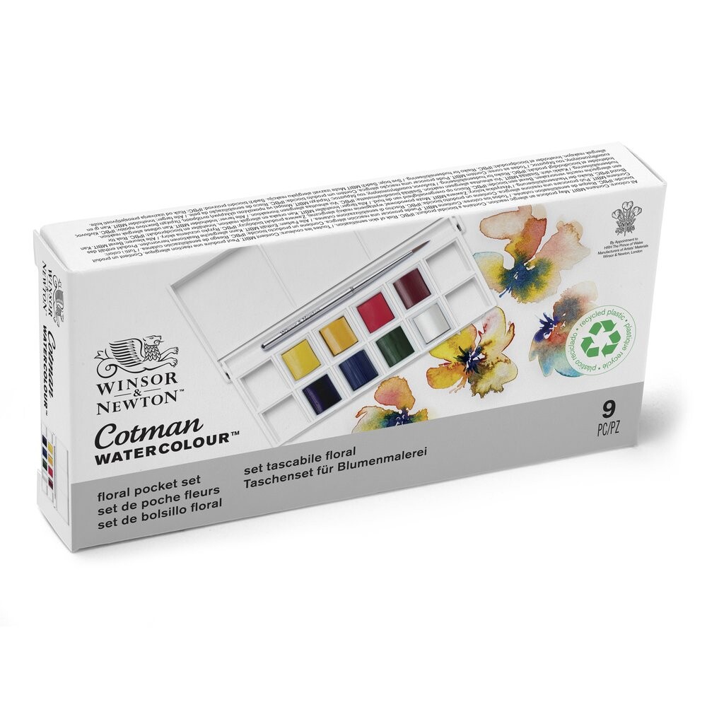 Sada akvarelových farieb 8 pol panvičiek - floral set Winsor & Newton
