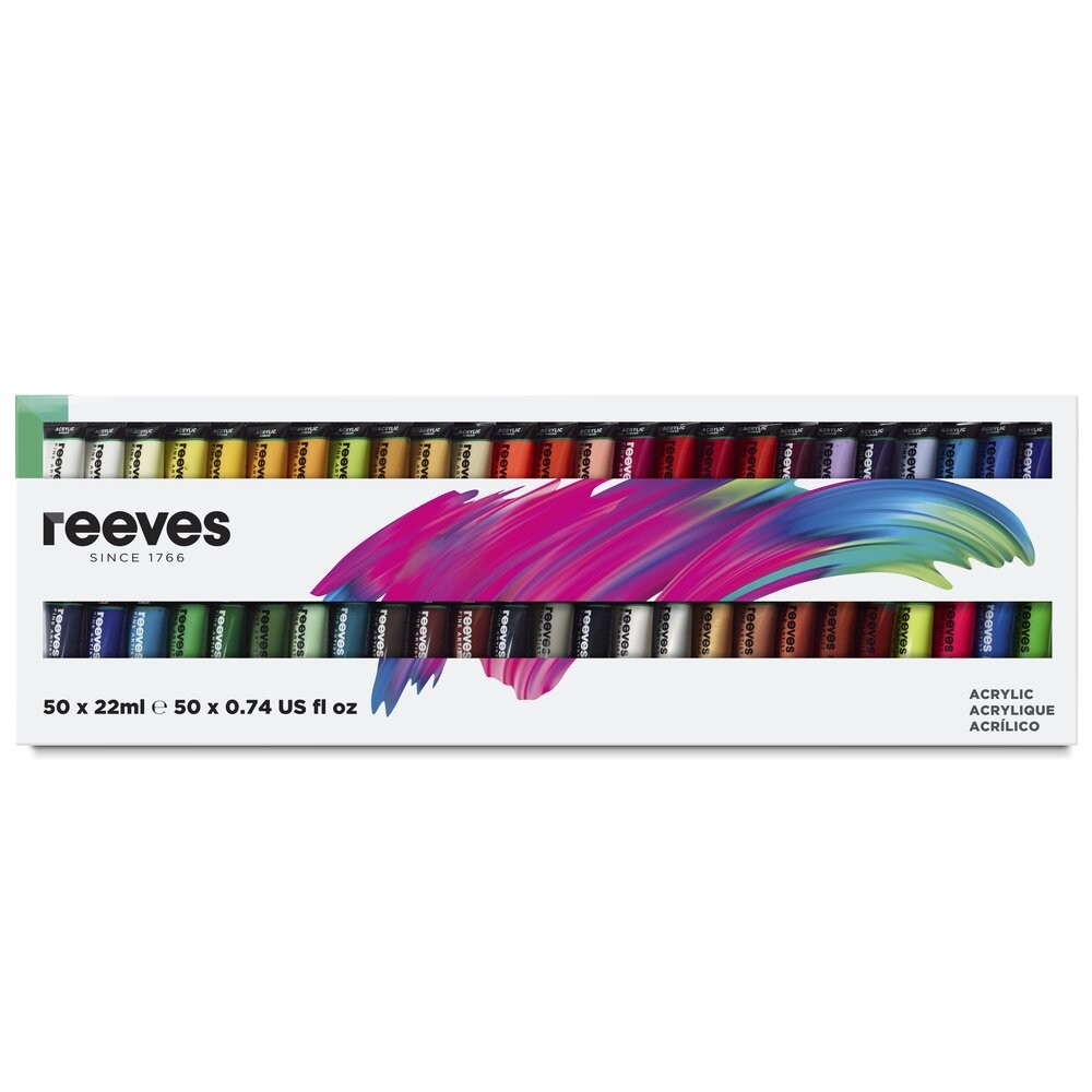 Sada akrylových farieb 50x22ml Reeves
