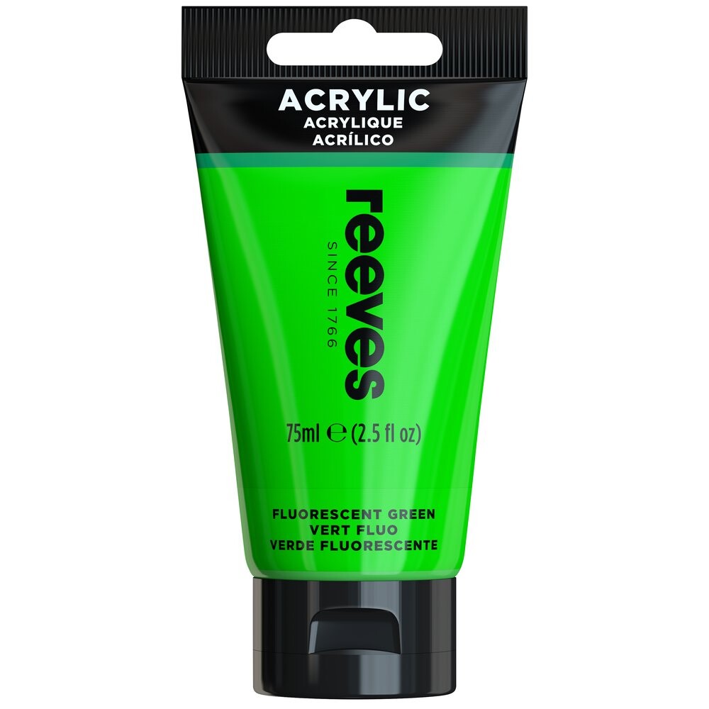 Akrylová farba fluorescentná zelená 75 ml Reeves