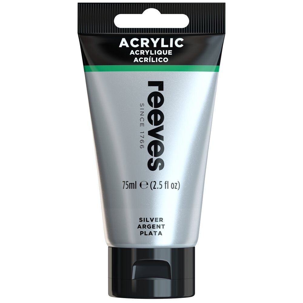 Akrylová farba strieborná 75 ml Reeves
