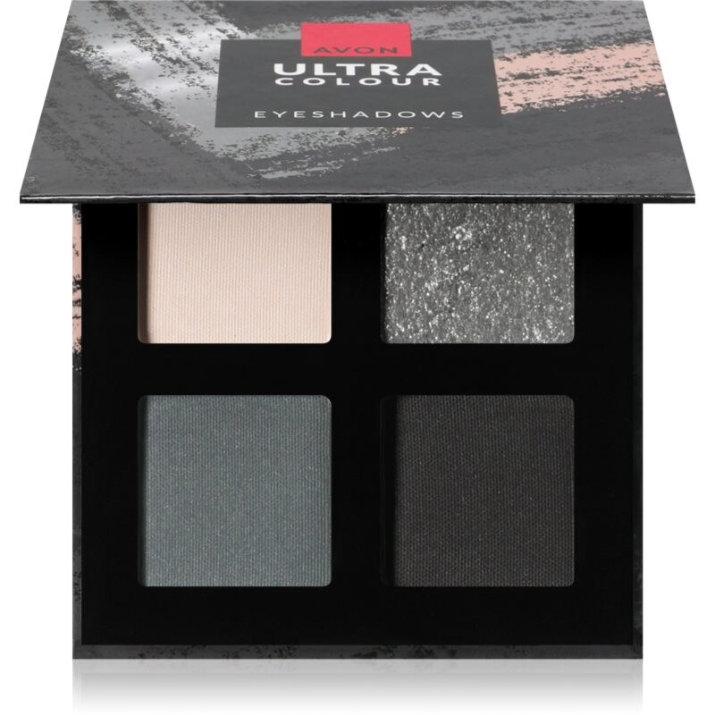 Avon Ultra Quatro paletka očných tieňov odtieň Silver 2.8 g