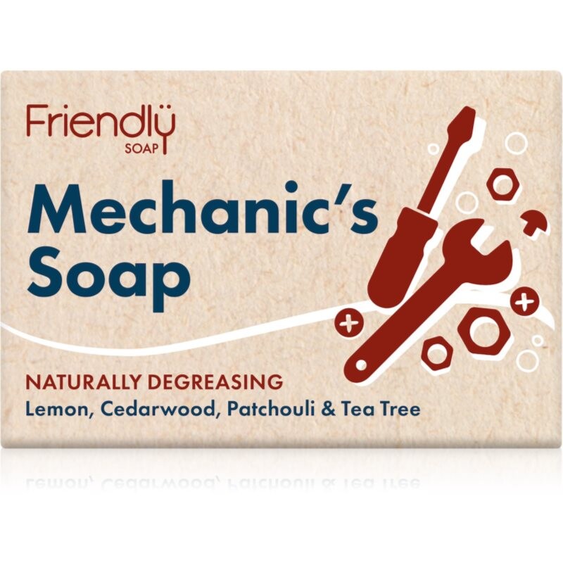 Friendly Soap Mechanic's Bar prírodné tuhé mydlo na tvár a telo 95 g