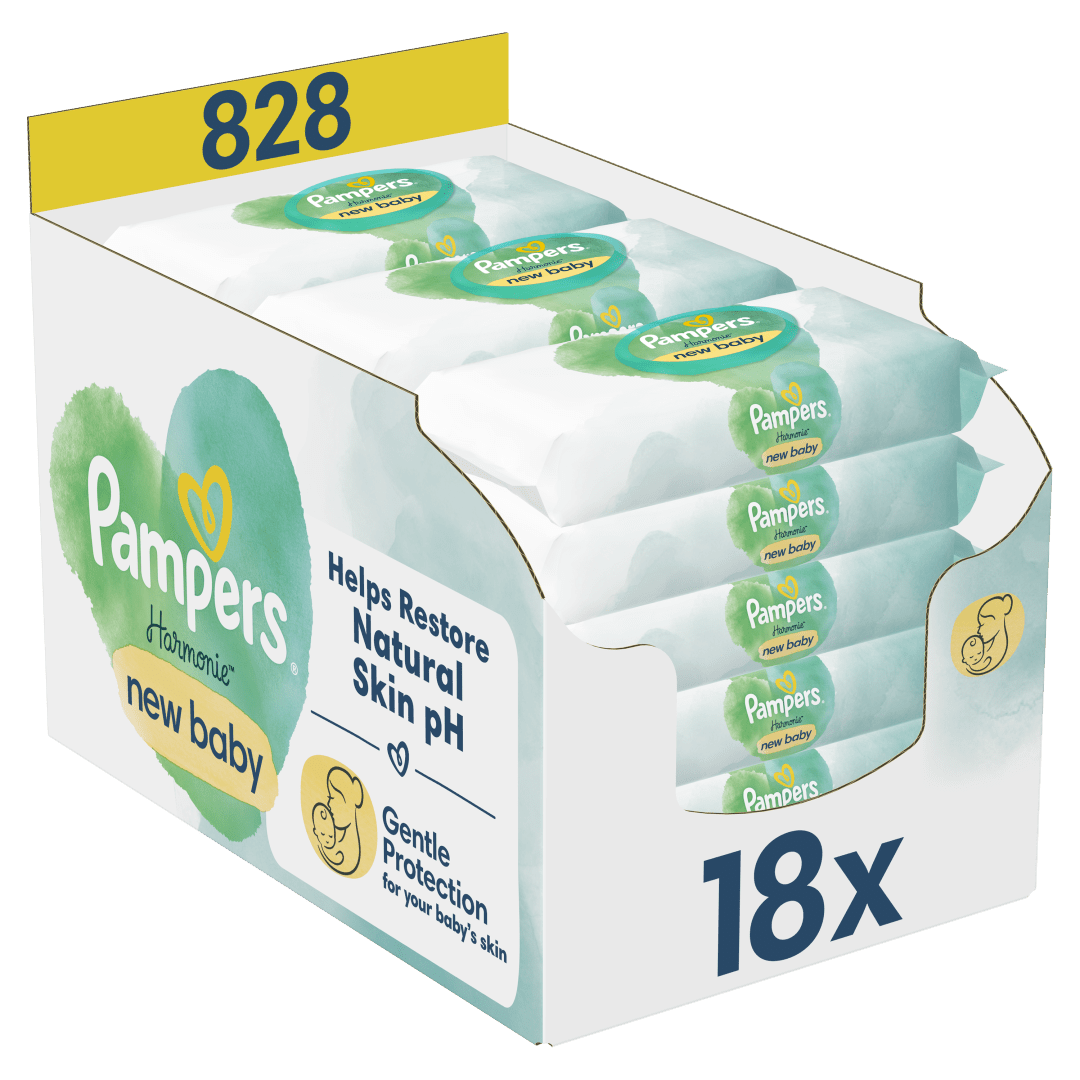 PAMPERS Harmónia New Baby Detské čistiace obrúsky 828 ks