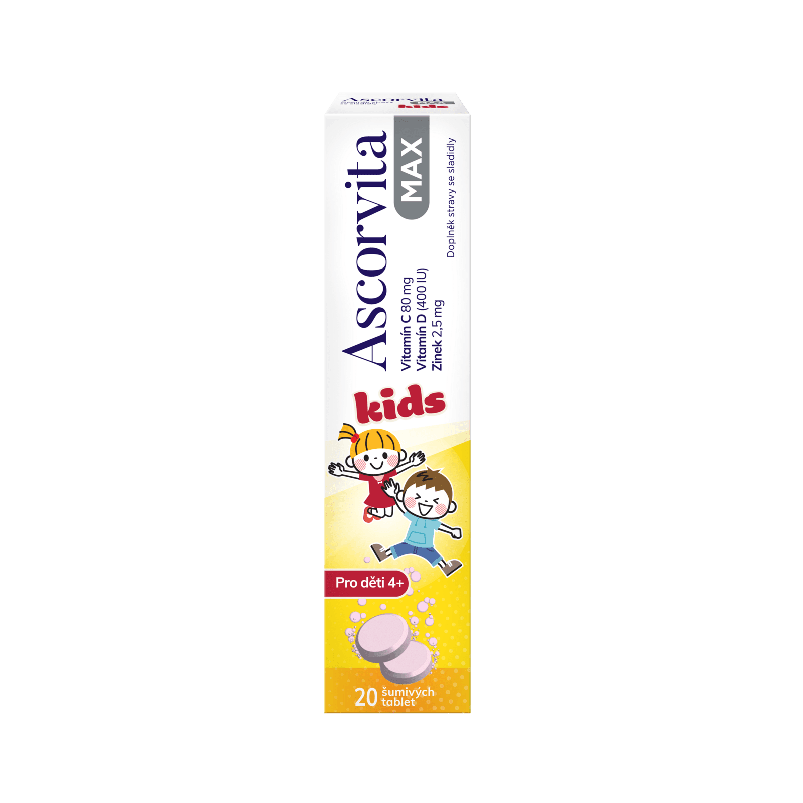 ASCORVITA Max Kids 20 šumivých tabliet