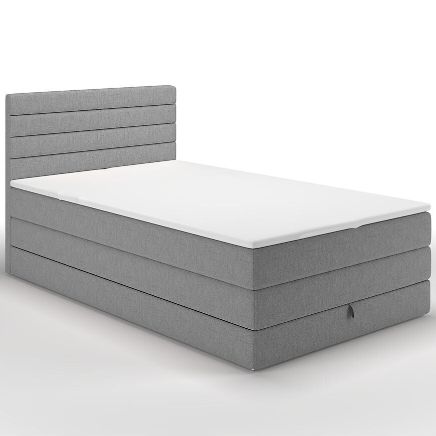 Posteľ Portland 140/200 Rosto 93 sivý + top