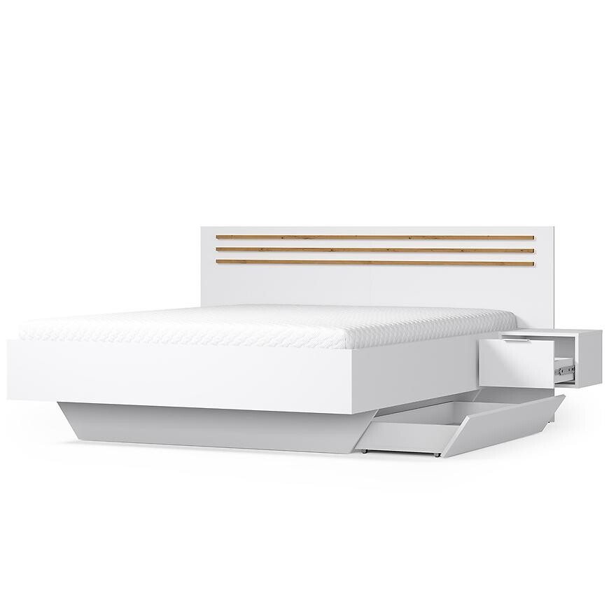 Posteľ Florencja 160 So skrinkami Biela/dub Artisan