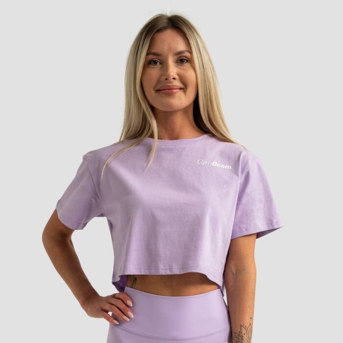 GymBeam Dámske tričko Cropped Limitless Lavender  SS
