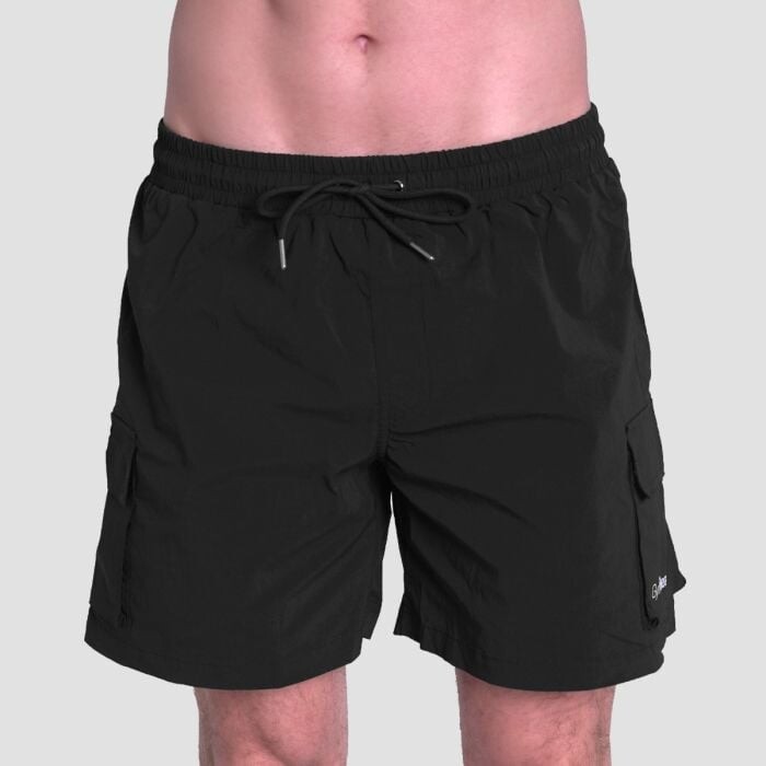 GymBeam Pánske plavecké šortky Cargo Black  S