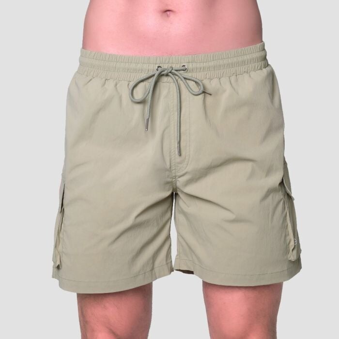 GymBeam Pánske plavecké šortky Cargo Olive  XXL