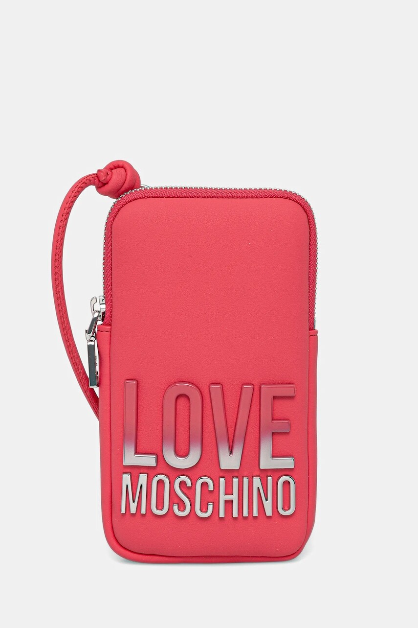 Obal na mobil Love Moschino ružová farba, JC5729PP0MKD0615