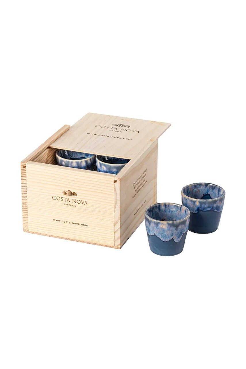 Sada šálok na espresso Costa Nova 70 ml 8-pak tmavomodrá farba