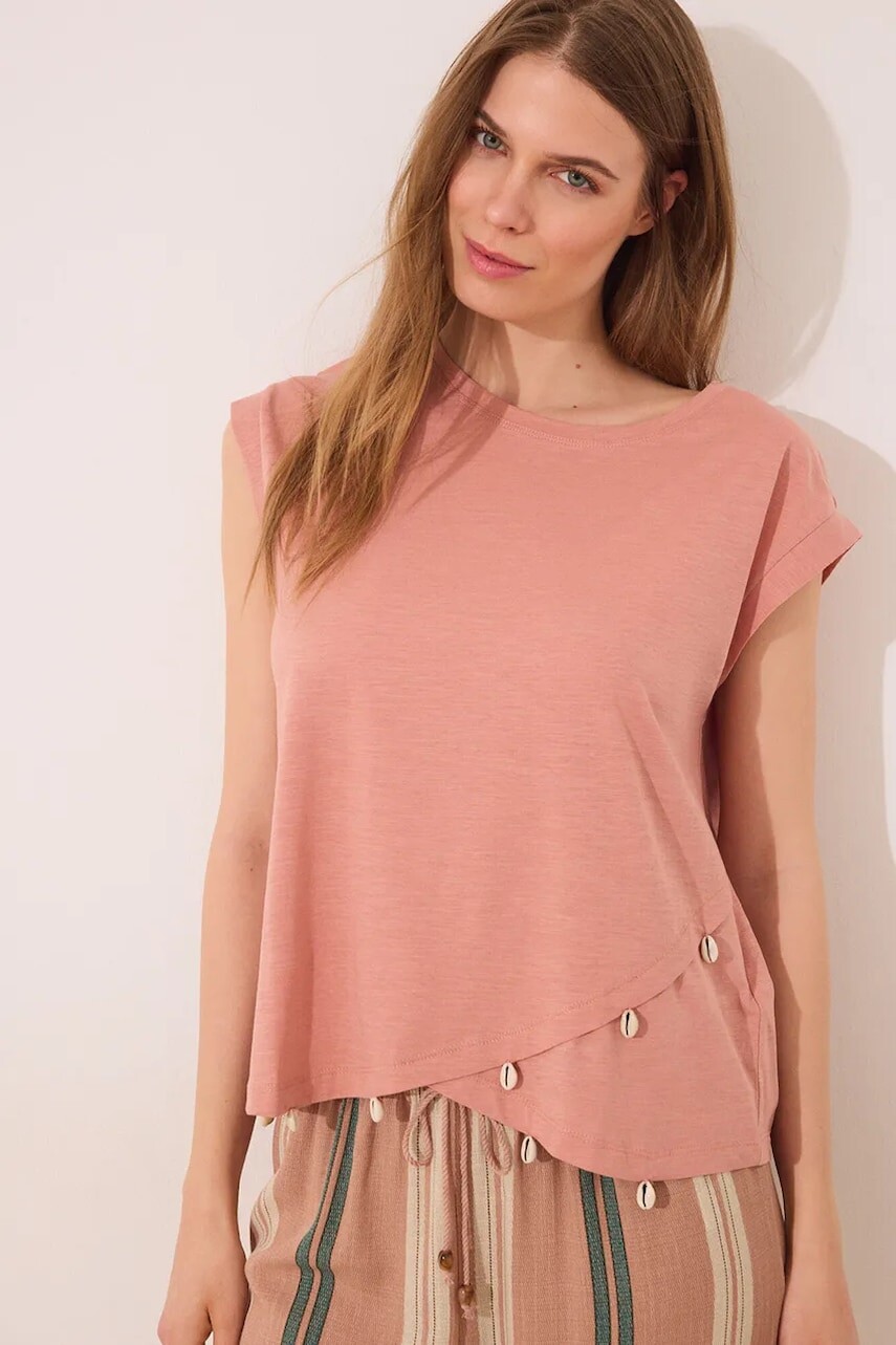 Bavlnené tričko women'secret dámske, oranžová farba, 3279708