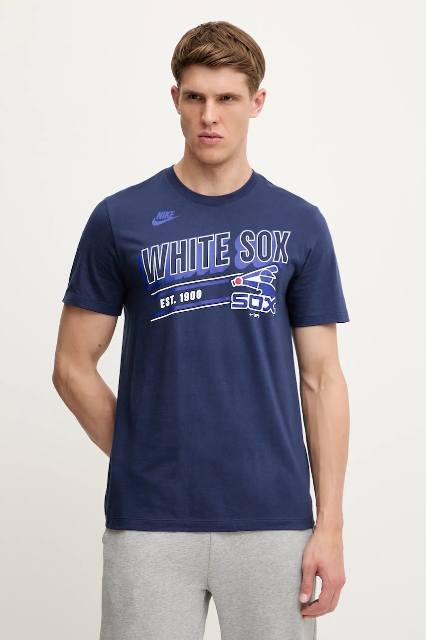 Bavlnené tričko Nike Chicago White Sox 1976-85 pánske, tmavomodrá farba, s potlačou, N199-44B-CWS-CUE
