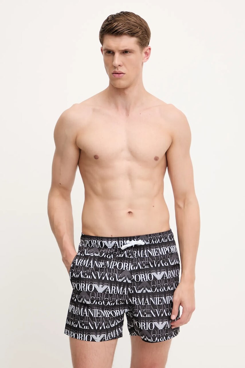 Plavkové šortky Emporio Armani Underwear čierna farba, EM000583 AF12338