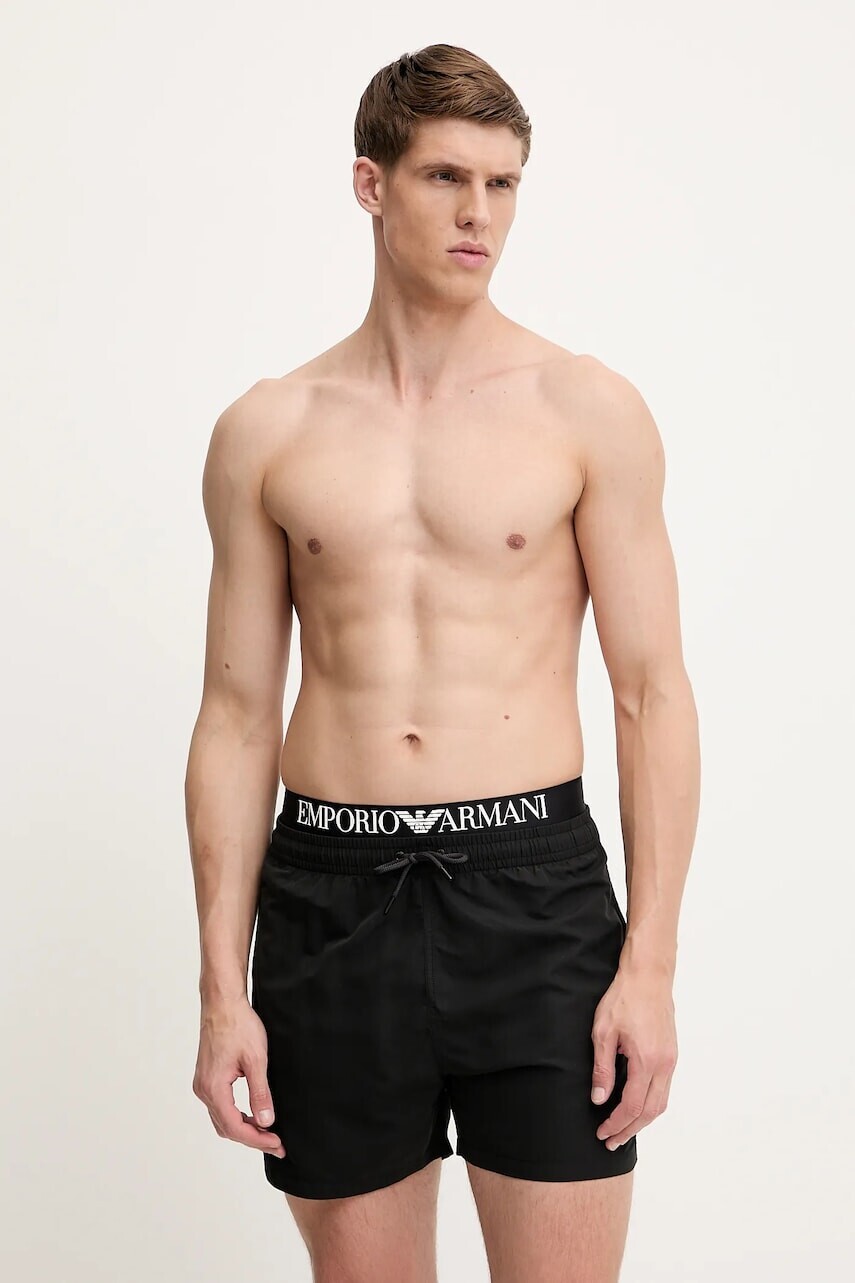 Plavkové šortky Emporio Armani Underwear čierna farba, EM000686 AF12329