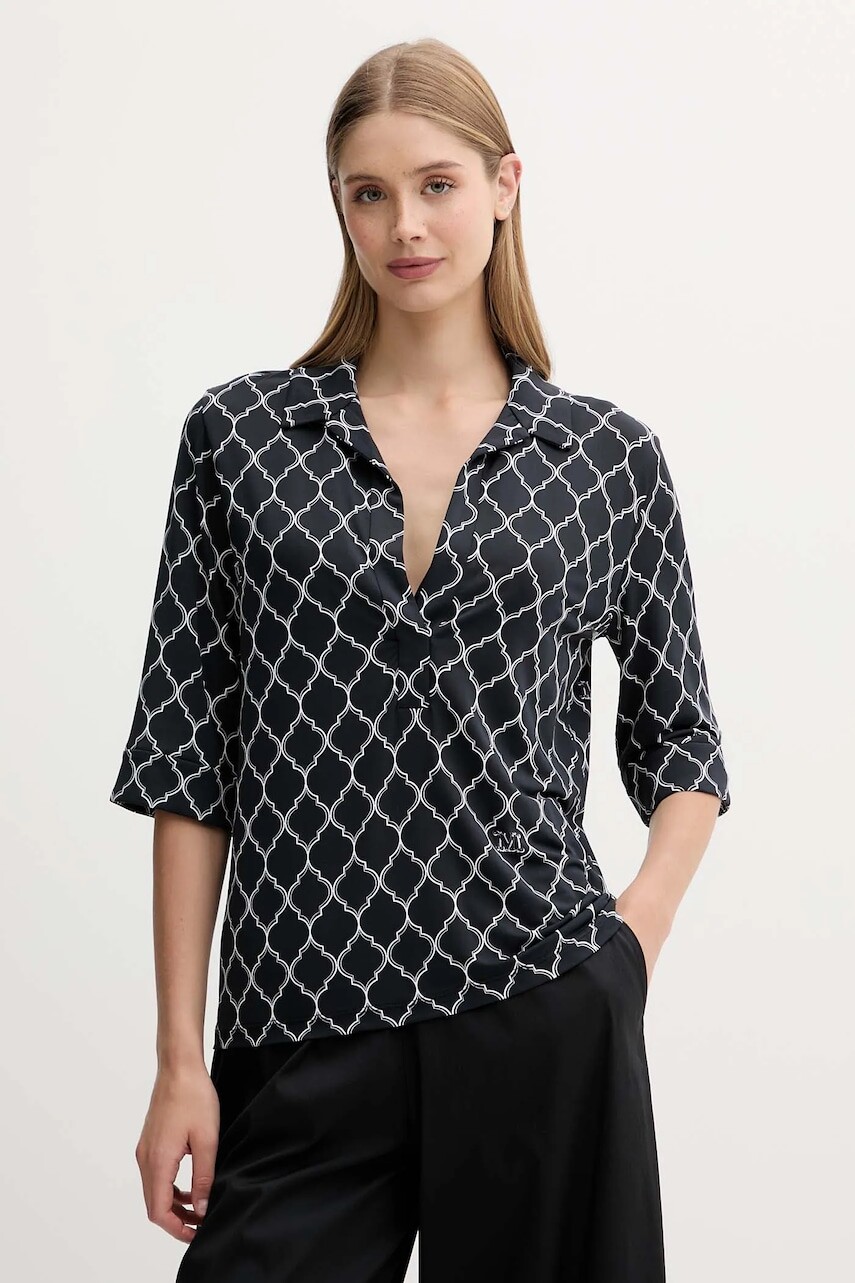 Plážové tričko Max Mara Beachwear čierna farba, 2516951019600