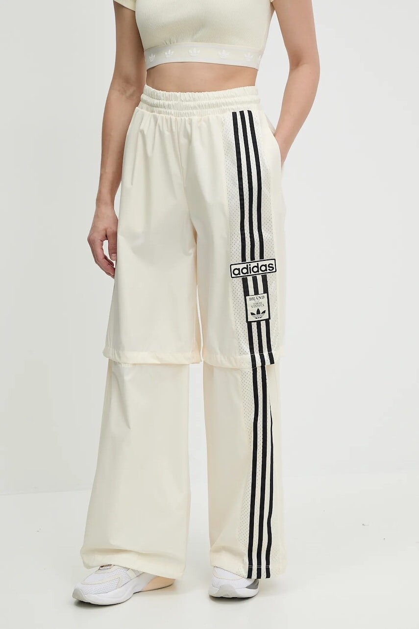 Tepláky adidas Originals Woven Trackpant béžová farba, s nášivkou, JD0087
