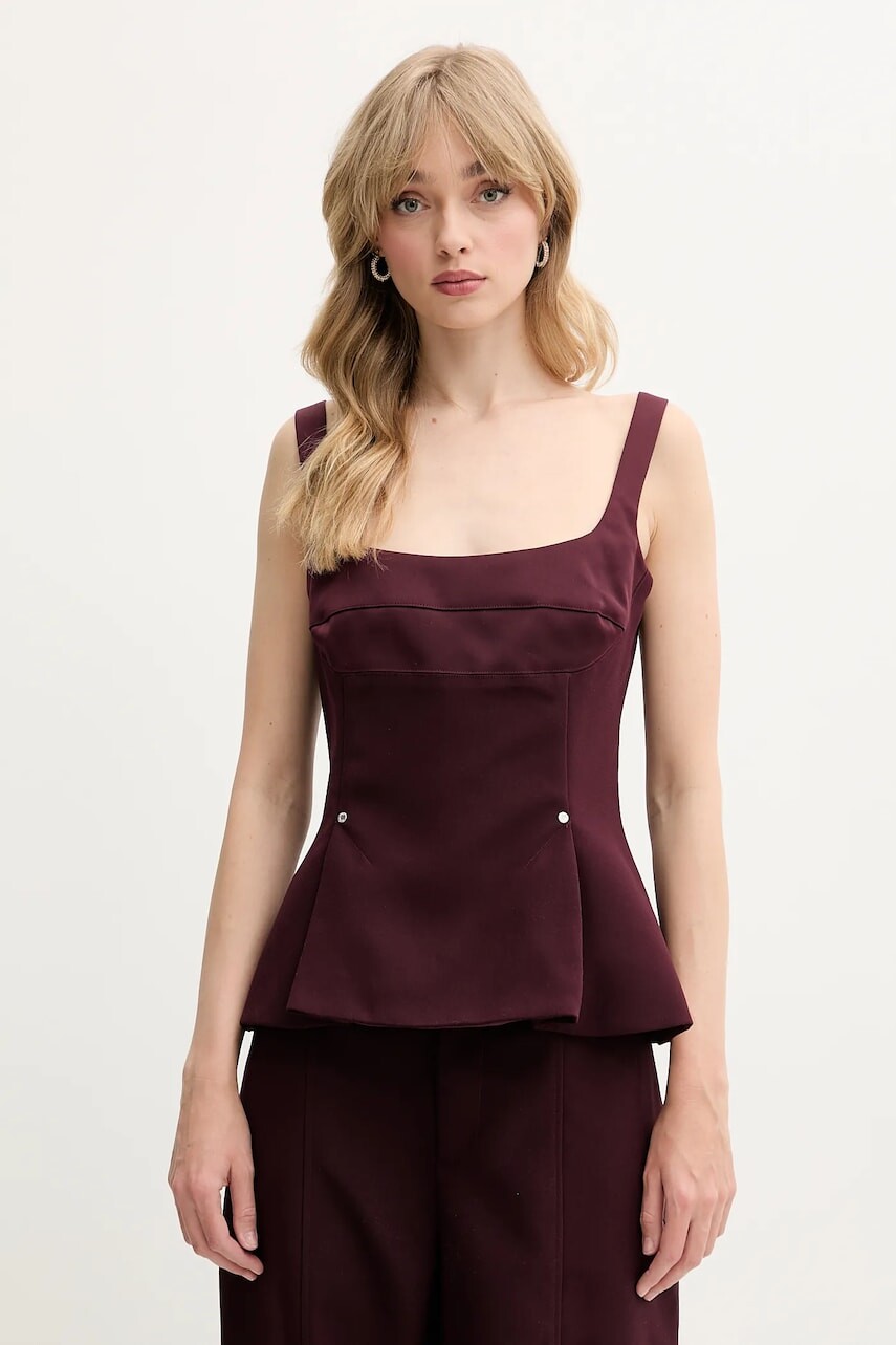Top Stine Goya bordová farba, jednofarebný, SG-SS25-T052-2330