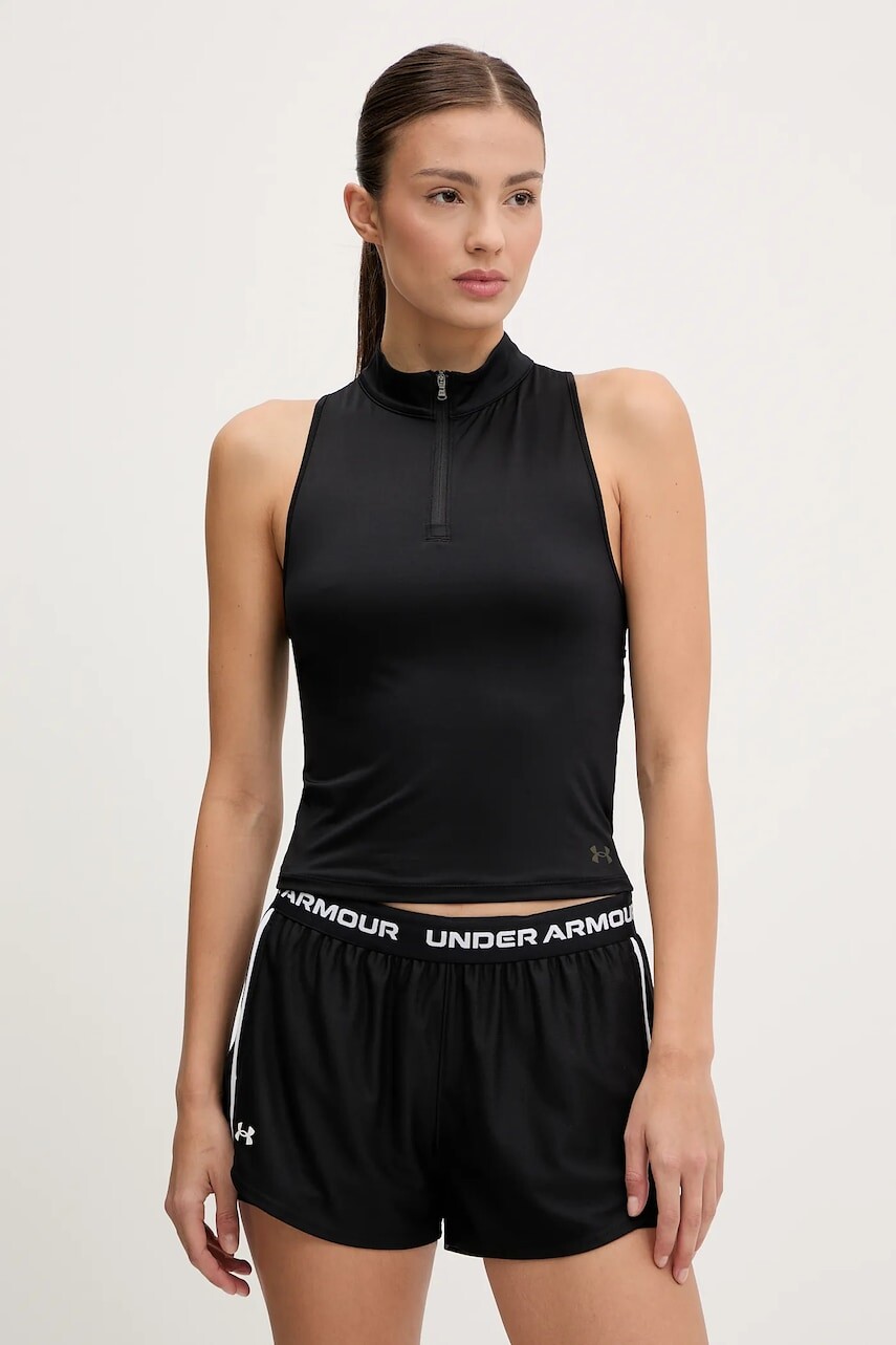 Tréningový top Under Armour Vanish Elite čierna farba, s polorolákom, 1389874