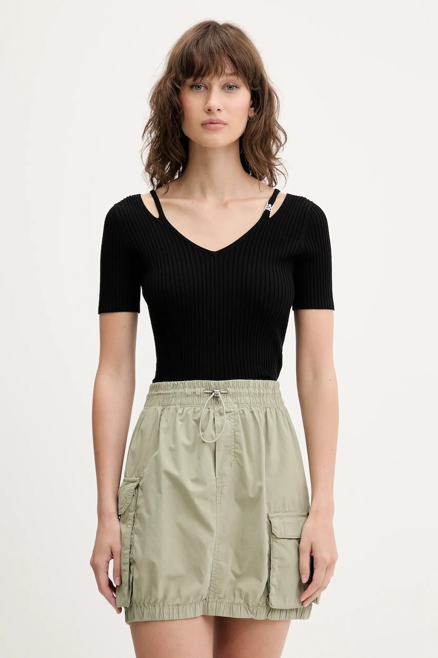 Sveter HUGO čierna farba, ľahké, 50538223