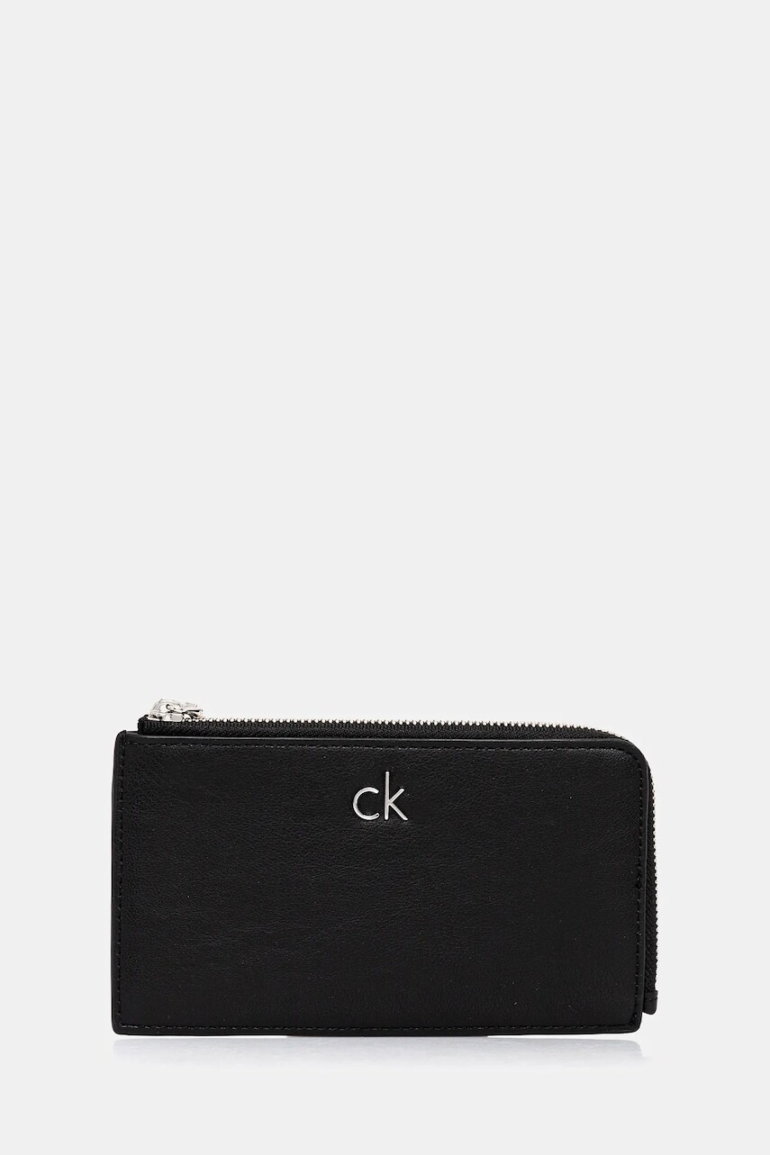 Peňaženka Calvin Klein dámska, čierna farba, LV04F1032G