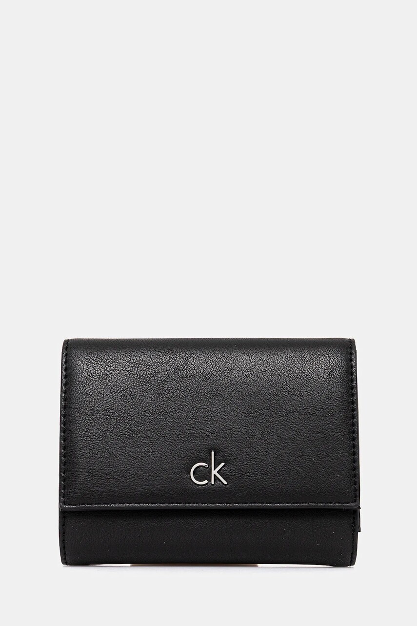 Peňaženka Calvin Klein dámska, čierna farba, LV04F1035G