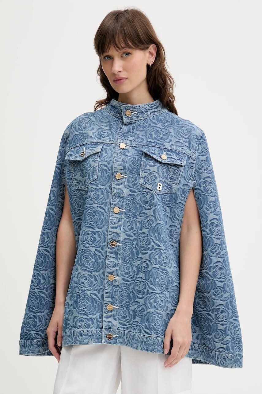 Košeľa Blugirl Blumarine voľný strih, so stojačikom, PA5014.D0001