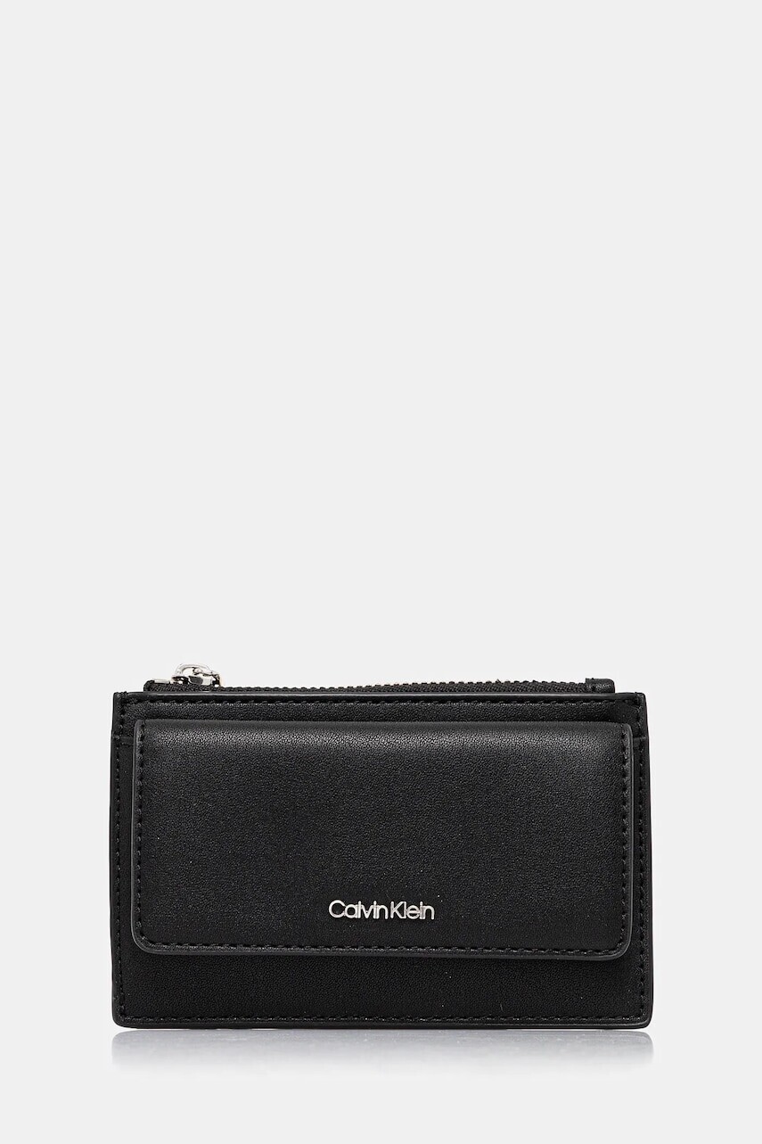Peňaženka Calvin Klein dámska, čierna farba, LV04F1028G