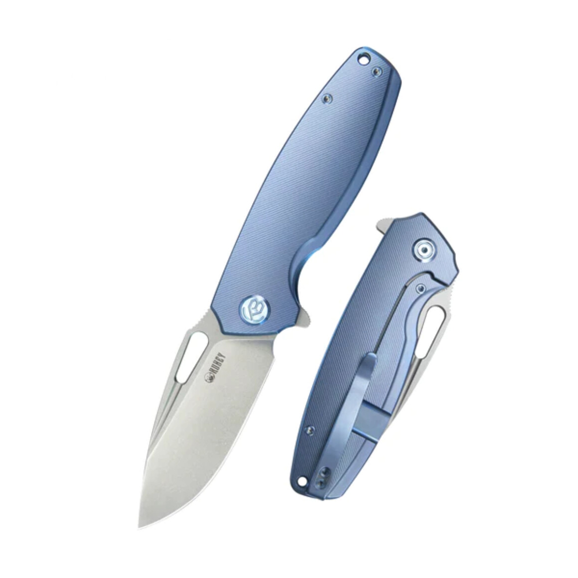 Nôž zatvárací Kubey KB360 - modrý-strieborný