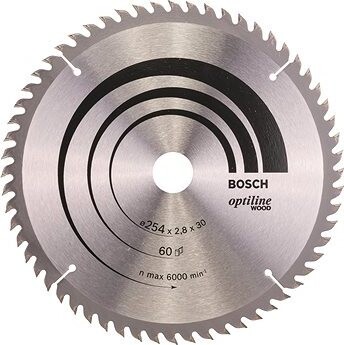 Bosch Pílový kotúč Optiline Wood 254 × 30 × 2,8 mm, 60 2.608.640.444