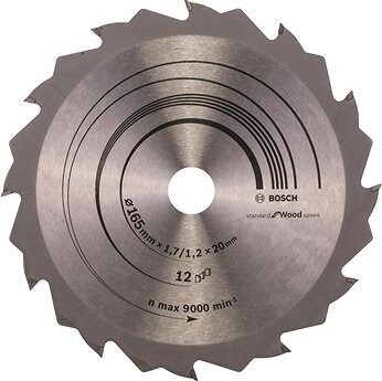 Bosch Pílový kotúč Speedline Wood 165 × 20/16 × 1,7 mm, 12 2.608.642.600