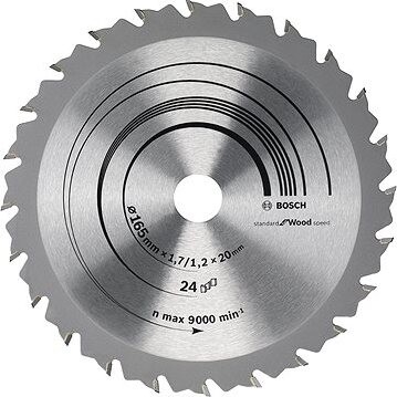 Bosch Pílový kotúč Speedline Wood 165 × 20/16 × 1,7 mm, 24 2.608.642.601