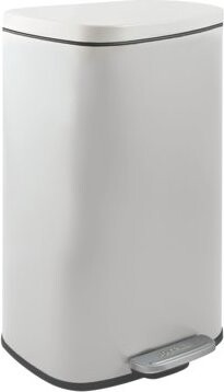 Spirella pedálový odpadkový kôš Akira, matný biely, oceľ, soft-close, 50 l