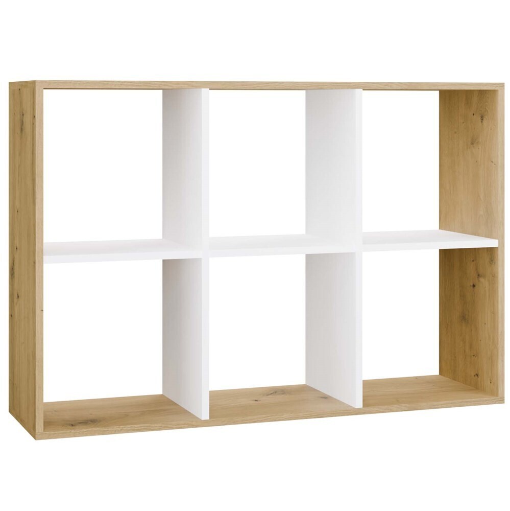 Regál Malax 2x3 110 cm dub Artisan/bílý
