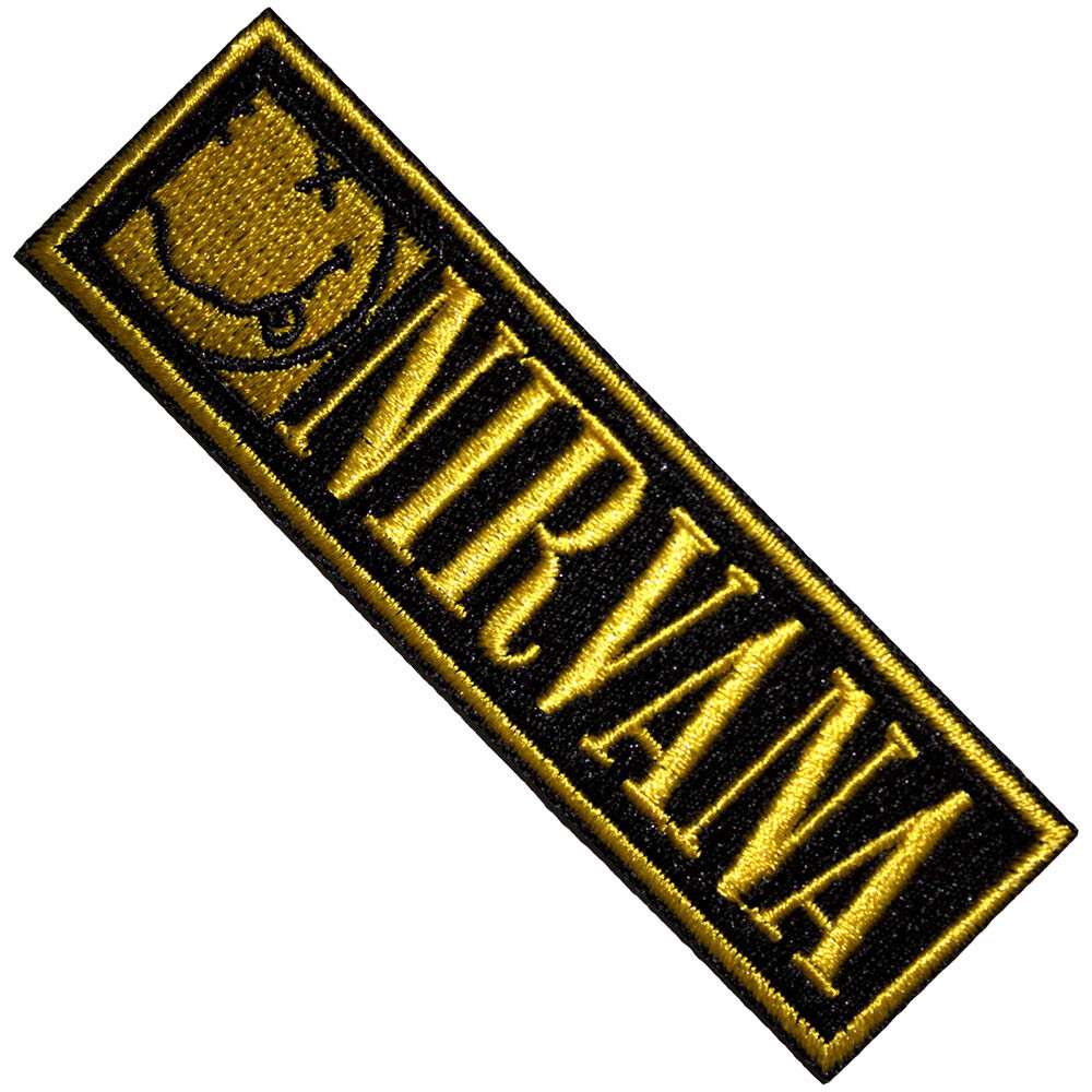 Nirvana Logo & Happy Face Bordered Small