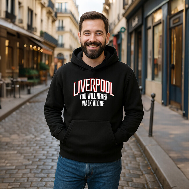 Liverpool 1 pánska mikina čierna - 5XS (116)
