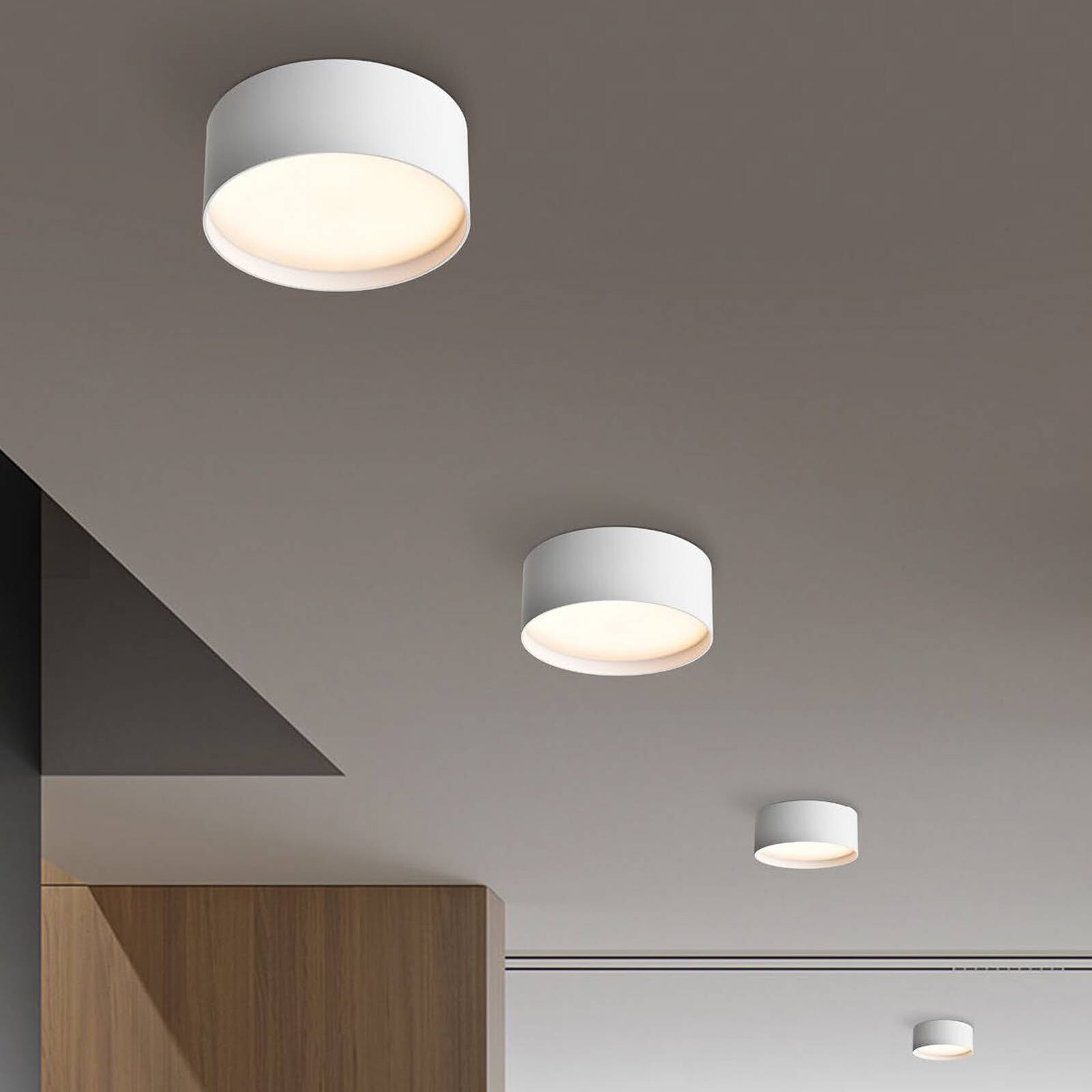 Stropné LED svetlo CMD 9093, Ø 12 cm, biele, IP44, kov