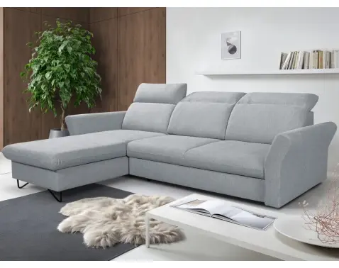 Rohová sedacia súprava Star, svetlo šedá látka%