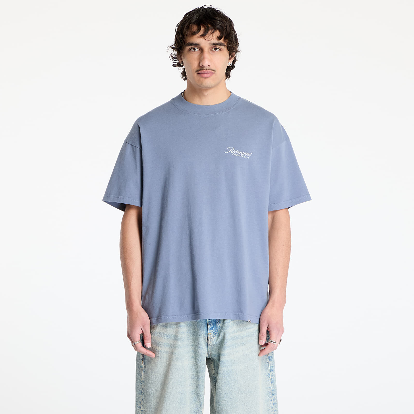 Tričko REPRESENT Represent Owners Club Script T-Shirt Dusty Blue S