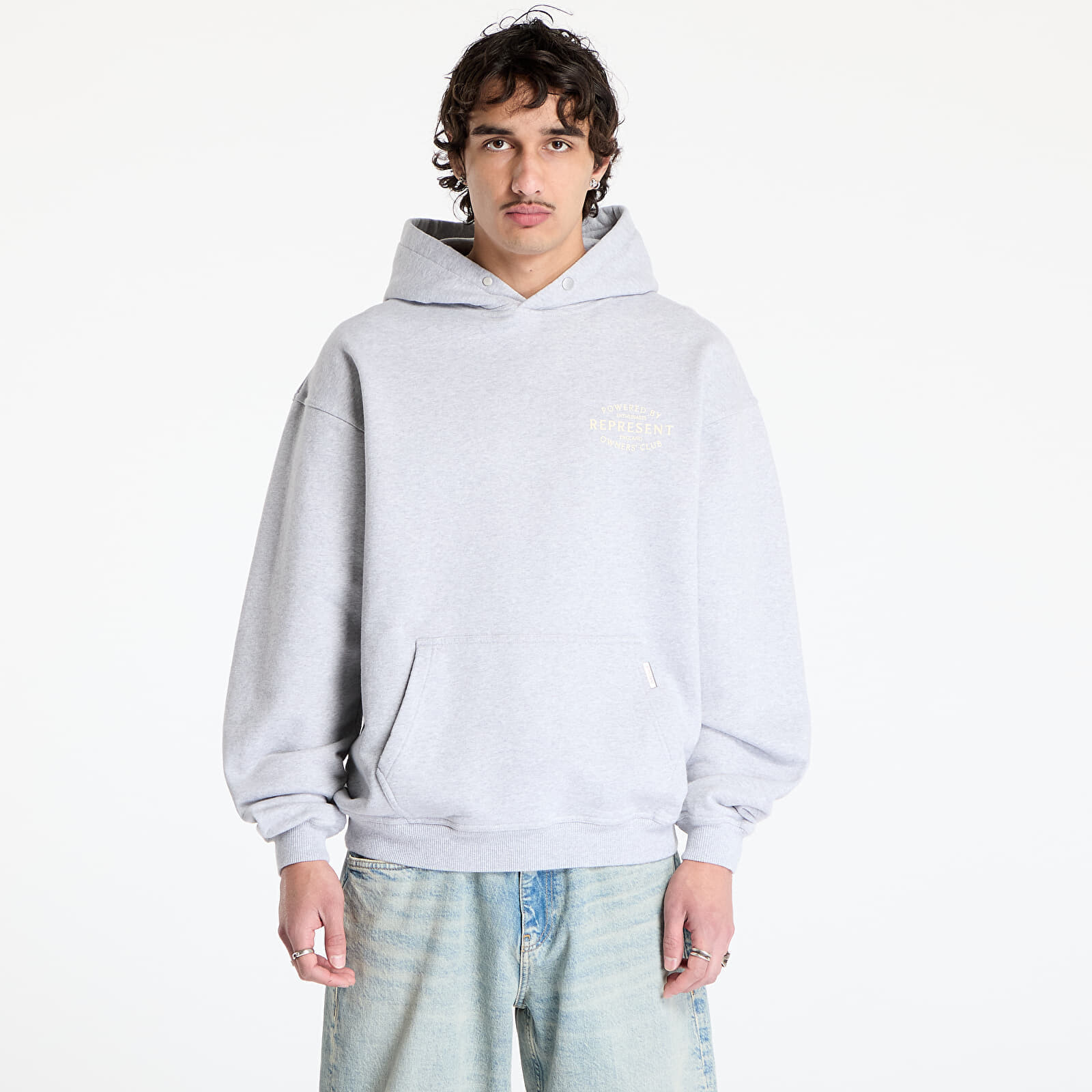 Mikina REPRESENT Represent Owners Club Stamp Hoodie Ash Grey S