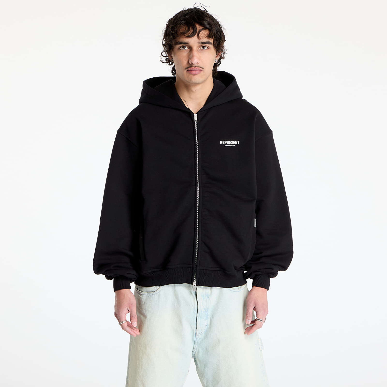 Mikina REPRESENT Represent Owners Club Zip Hoodie Black S