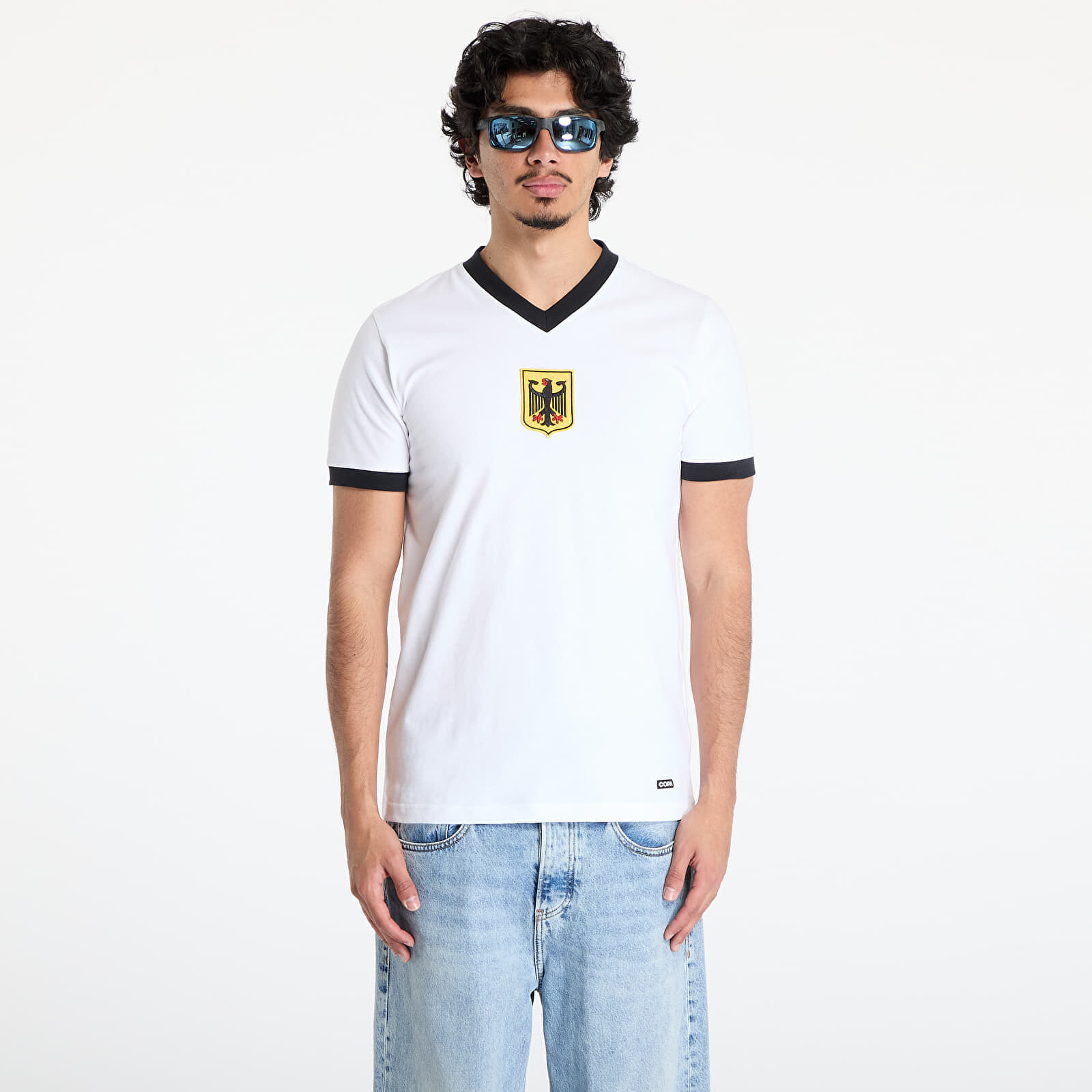 Dres COPA Germany 1970's Retro Football Shirt UNISEX White M