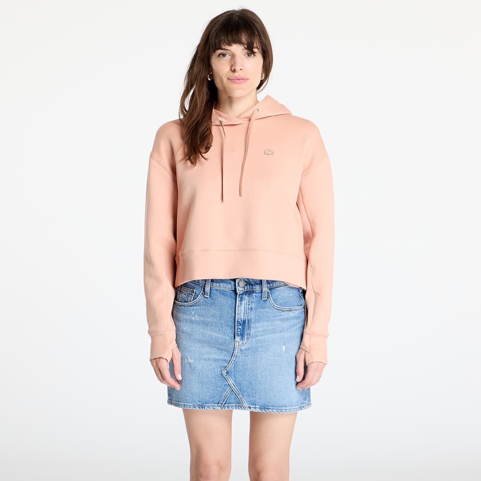 Mikina LACOSTE Double Face Sweatshirt Latte S