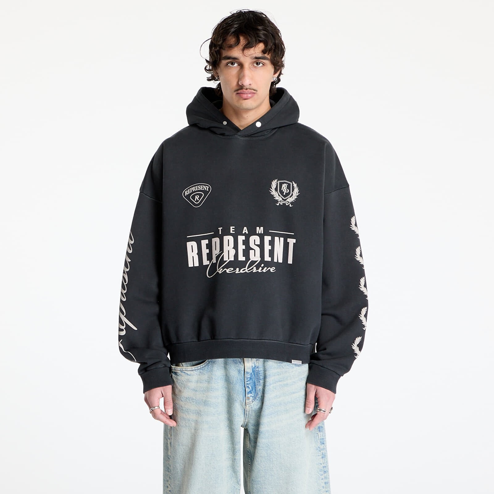 Mikina REPRESENT World Championship Hoodie Stained Black M