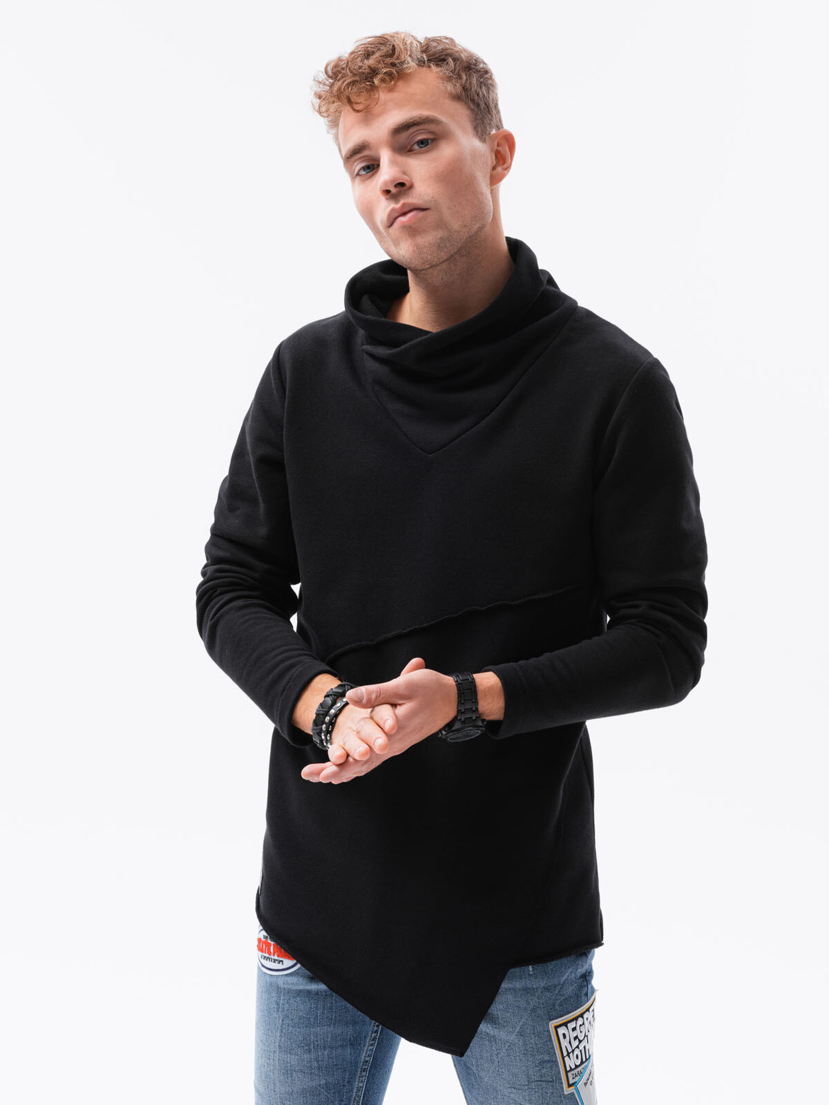 Ombre OSLO men's big collar sweatshirt