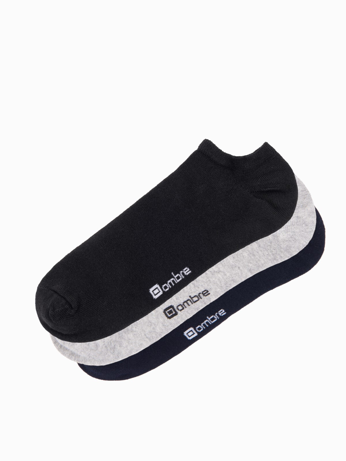 Ombre Men's foot socks 3-pack - mix-color