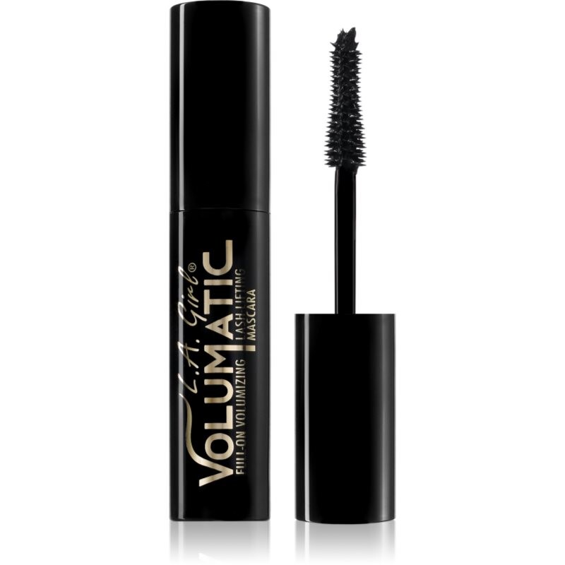 L.A. Girl Cosmetics Volumatic vodeodolná riasenka pre objem a natočenie rias odtieň Ultra Black 10 ml