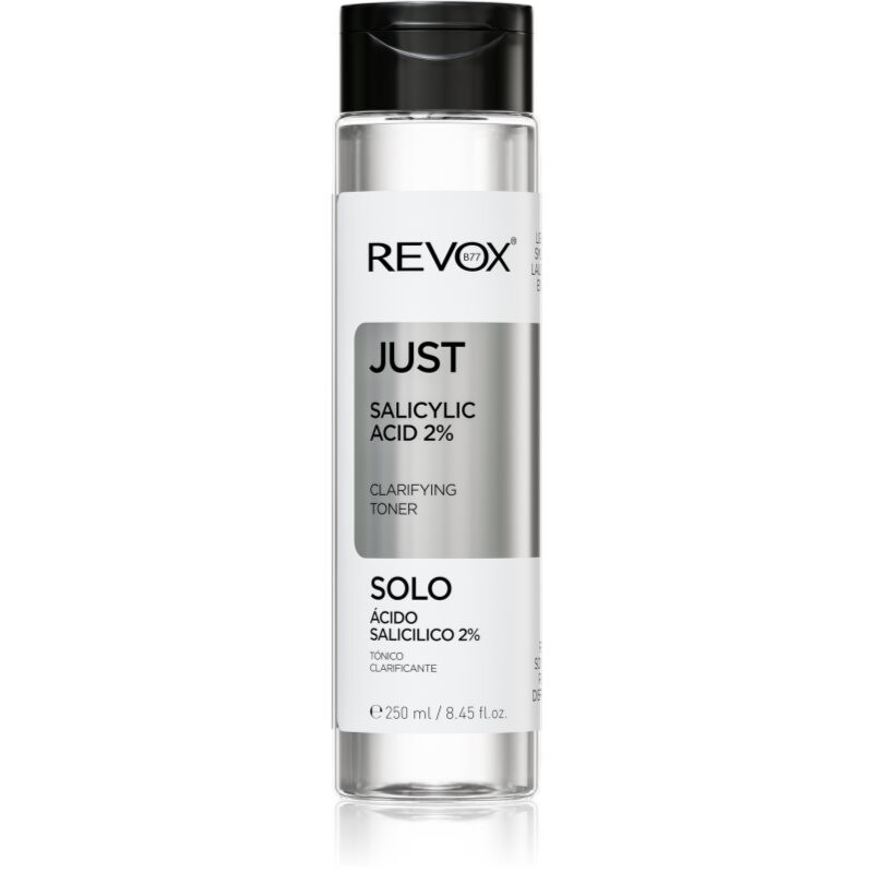Revox B77 JUST Salicylic Acid 2% exfoliačné čistiace tonikum na tvár a telo 250 ml