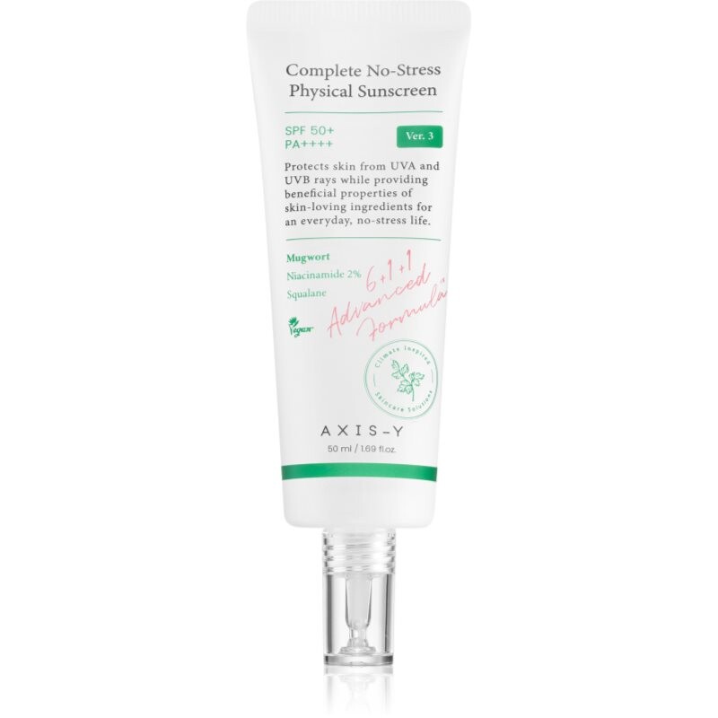 AXIS-Y 6+1+1 Advanced Formula Complete No-Stress Physical Sunscreen ľahký ochranný krém na tvár SPF 50+ 60 ml